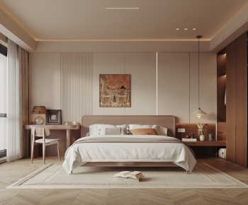 Wabi-sabi Style Bedroom-ID:286590101