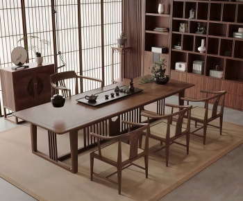 New Chinese Style Tea Tables And Chairs-ID:393704899