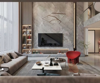 Modern A Living Room-ID:742399749