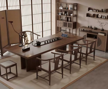 New Chinese Style Tea Tables And Chairs-ID:989238027