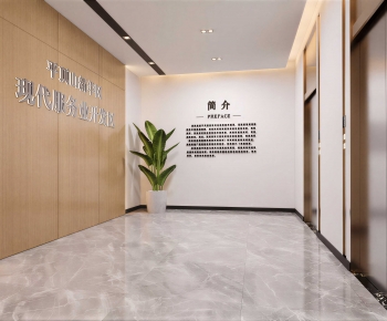 Modern Office Elevator Hall-ID:515829098