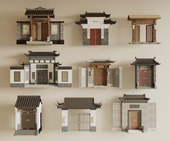 Chinese Style Facade Element-ID:981182102
