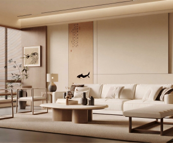 New Chinese Style A Living Room-ID:476217991