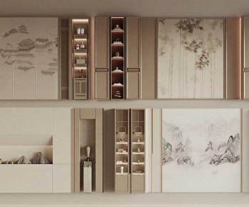 New Chinese Style TV Wall-ID:222013006