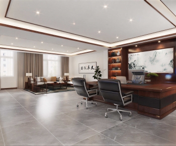 New Chinese Style Manager's Office-ID:199548018