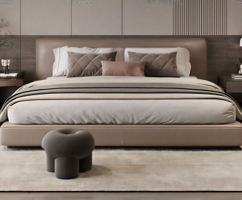 Modern Double Bed-ID:796962027