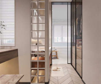 Modern Clothes Storage Area-ID:491925954