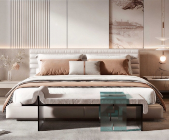 Modern Double Bed-ID:894808052