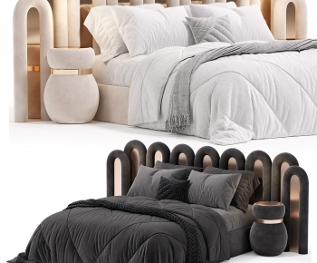 Modern Double Bed-ID:794090993