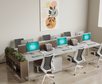 Modern Office Desk And Chair-ID:363071042