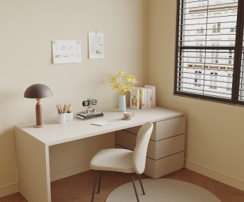 Modern Computer Desk And Chair-ID:487330912