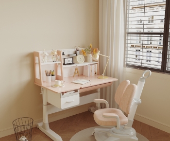 Modern Computer Desk And Chair-ID:736320978