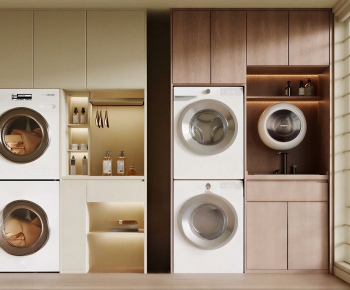 Modern Laundry Cabinet-ID:898318058