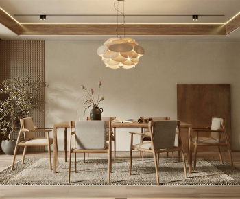 Wabi-sabi Style Dining Room-ID:559940108