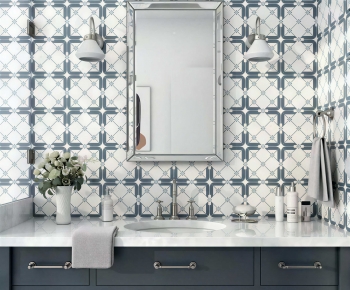 Nordic Style Bathroom Cabinet-ID:108587036