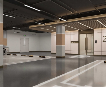 Modern Underground Parking Lot-ID:453089953