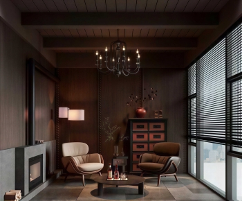 Retro Style A Living Room-ID:994461066