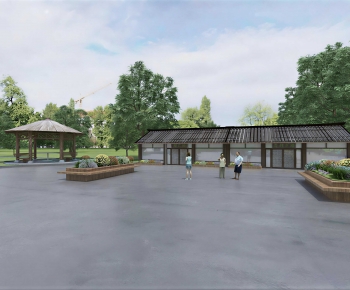 New Chinese Style Park Landscape-ID:324311972