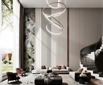 Modern A Living Room-ID:889884953