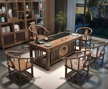 New Chinese Style Tea Tables And Chairs-ID:616862066