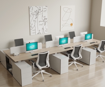 Modern Office Desk And Chair-ID:114340829