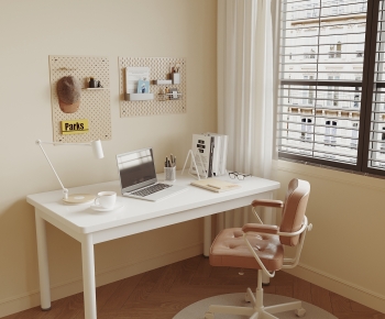 Modern Computer Desk And Chair-ID:425493966
