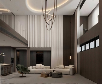 Modern A Living Room-ID:884872915