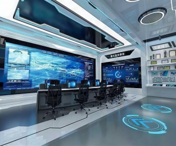 Modern Exhibition Hall-ID:667769915