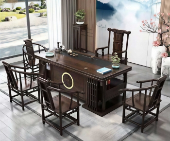 New Chinese Style Tea Tables And Chairs-ID:600847018