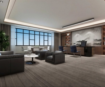 New Chinese Style Manager's Office-ID:526845932