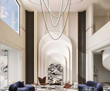 Modern A Living Room-ID:601057053