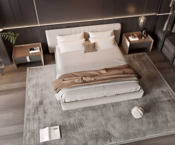 Modern Double Bed-ID:347518935