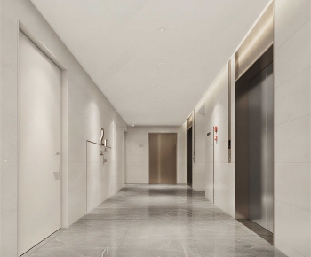 Modern Office Elevator Hall-ID:733401062