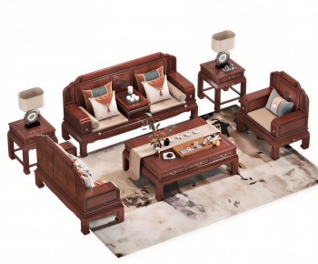 Chinese Style Sofa Combination-ID:803786042