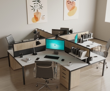 Modern Office Desk And Chair-ID:960041059