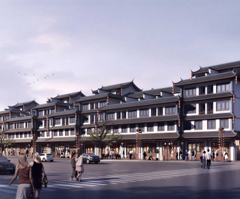 New Chinese Style Appearance Of Commercial Building-ID:461162094