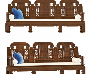 Chinese Style Three-seat Sofa-ID:250188111