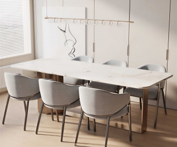 Modern Dining Table And Chairs-ID:731528046