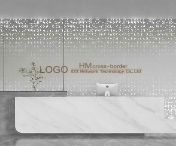 Modern Office Reception Desk-ID:983542922