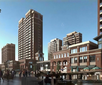 Simple European Style Appearance Of Commercial Building-ID:770541915