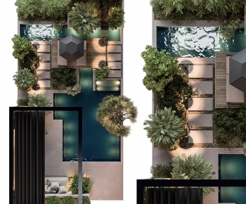 Modern Courtyard/landscape-ID:720058929