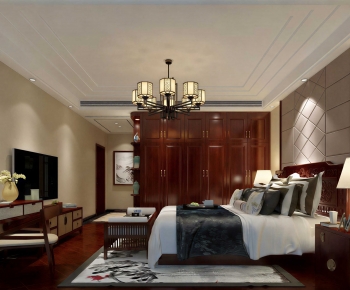 New Chinese Style Bedroom-ID:970940618