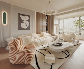 French Style A Living Room-ID:901989987