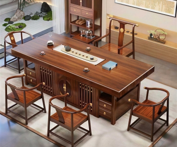 New Chinese Style Tea Tables And Chairs-ID:635302077