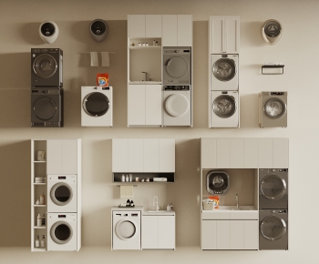 Modern Laundry Cabinet-ID:551625016