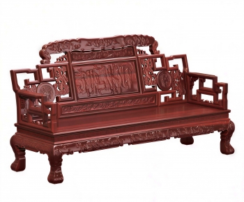 Chinese Style Three-seat Sofa-ID:804866084
