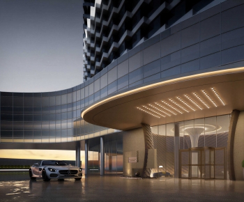 Modern Facade Element-ID:666429041