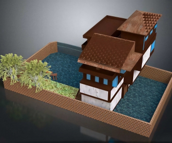 New Chinese Style Cartoon House-ID:745650059