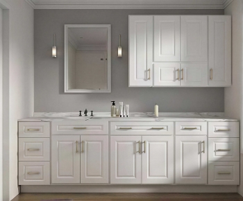 American Style Bathroom Cabinet-ID:889102946