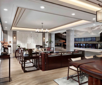 New Chinese Style A Living Room-ID:237286093
